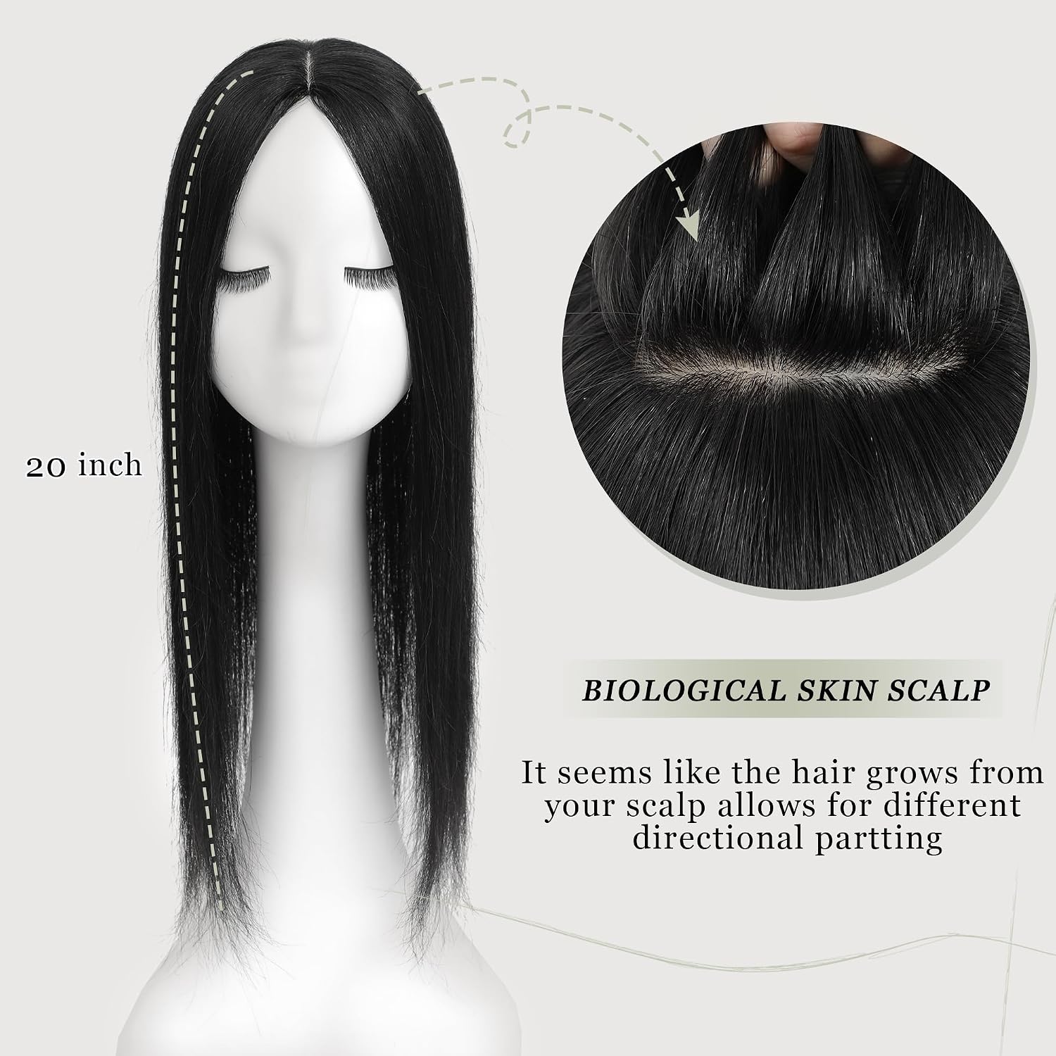 Natural-Look Hair Topper