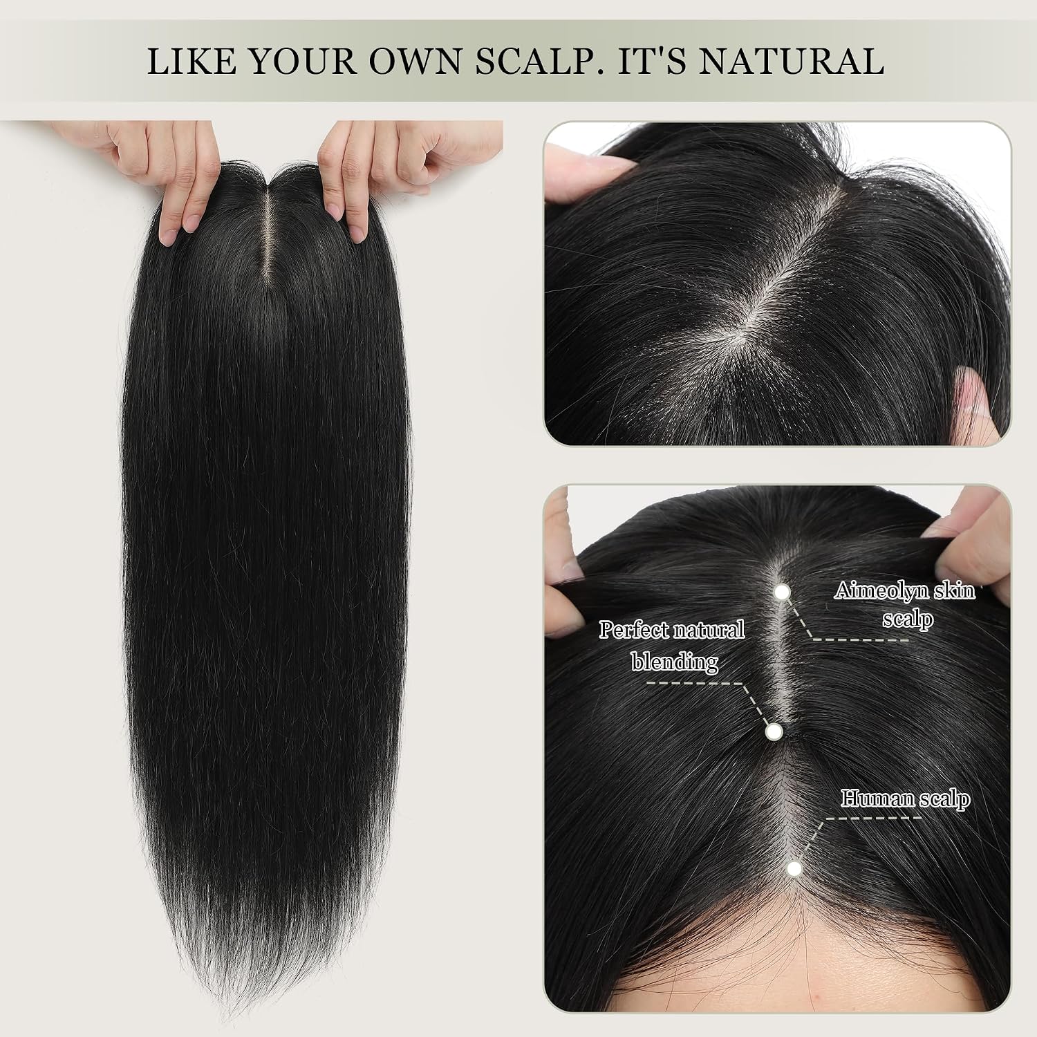 Natural-Look Hair Topper